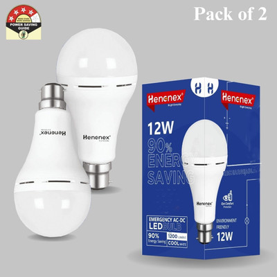 Henonex Charging Emergency Bulb-12W-36 4 hrs Bulb Emergency Light(White)