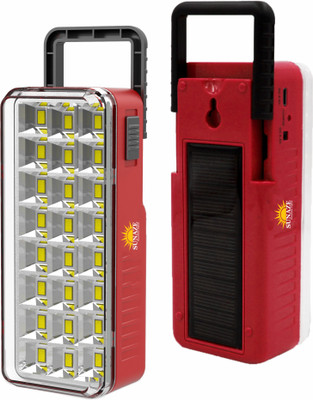 Sunaze Rechargeable Mini Emergency Light With 24 High Bright SMD LED 3 hrs Lantern Emergency Light(Red)