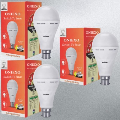 ONIEXO Instant Emergency Light: 12W Rechargeable LED-015 4 hrs Bulb Emergency Light(White)