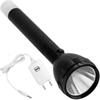 anishify LED TORCH TWO IN ONE FLASH LIGHT WITH BACK LIGHT Torch(Black, 27 cm, Rechargeable)
