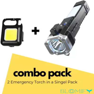 BloomiFy Window Glass Break & Seat Belt Cutter & Emergency Light Combo light 5 hrs Torch Emergency Light(Black)