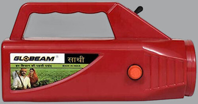 GLOBEAM Saathi ABS Plastic Emergency Light Torch with 4500 mAh Battery with Long Range 4 hrs Torch Emergency Light(Red)