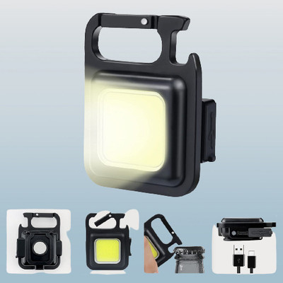 KAVANA 4 Light Modes Portable Pocket Light Keychain Mini Flashlight(Pack Of 1) 4 hrs Torch Emergency Light(Black)