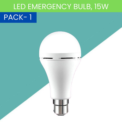 GUGGU 15W Rechargeable Inverter LED Bulb with Upto 4H.Power Cut Lighting Pack od_1E150 4 hrs Bulb Emergency Light(White)