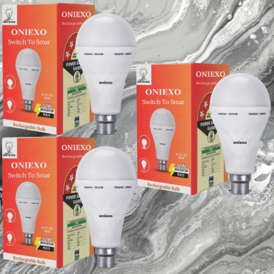 ONIEXO Instant Emergency Light: 12W Rechargeable LED-004 4 hrs Bulb Emergency Light(White)