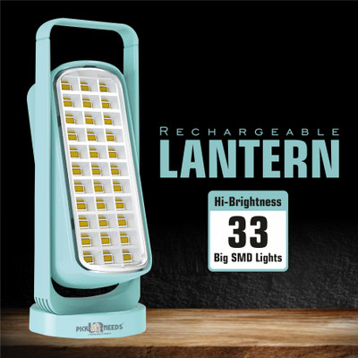 Pick Ur Needs Portable Rechargeable 360° Rotate Home Emergency Light 33 Extra Bright SMD LED 2 hrs Bulb Emergency Light(Blue)