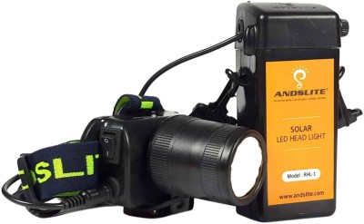ANDSLITE RHL 1 Rechargeable Head Focus USA LED 500 Meter Range White 10 hrs Flood Lamp Emergency Light(Black)