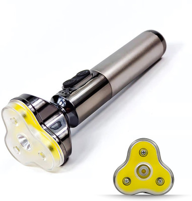 KAVYARA ™Ultra Bright Multifunctional LED SUPER FLASH LIGHT USB Charging XPG + COB 8 hrs Torch Emergency Light(Multicolor)