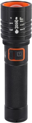 UNZAG Dual Mode 2In1 Waterproof Led Flashlighttorch High Flash Power Led Rechargeable 2 hrs Torch Emergency Light(Black, Red)