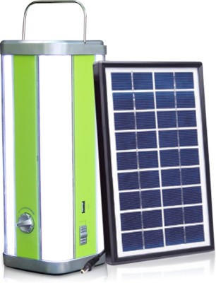 Make Ur Wish Rechargeable 4 Side Tube Lantern With Solar Panel 8 hrs Lantern Emergency Light(Green + Solar)