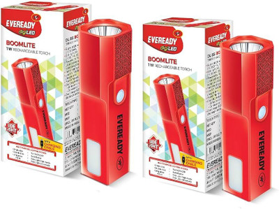 EVEREADY DL 85 Pack of Two 2 hrs Torch Emergency Light(Black, Red)