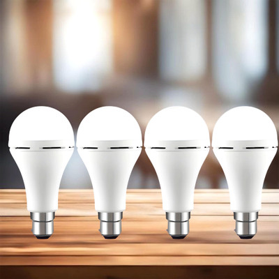 VR Bright Lite Emergency 12W Inverter LED Bulb with 2000mAh Rechargeable Battery Pack of 4 C90 4 hrs Bulb Emergency Light(White)