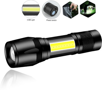 CICASTO Small Size USB Torch with Big Brightness 3 hrs Torch Emergency Light(Black)