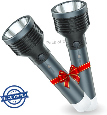 Pick Ur Needs Rechargeable Emergency Light 2 In 1 Led Torch Aluminium Body 5 hrs 5 hrs Torch Emergency Light(Pack Of 2)