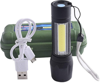 carfrill Tactical Flashlight + Desk Lamp with Gift Box Focus Zoom Torch Light LED Spot Light(White)