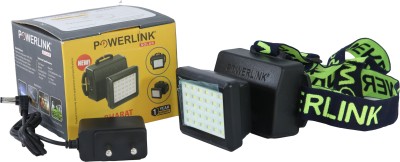 Powerlink Bharat 2W Head Mount Rechargeable Focus LED Light For Camping, Cycling 5 hrs Flood Lamp Emergency Light(Black)