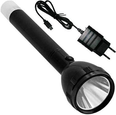Zeno volt 2 Mode 3000 mAh Battery 2W Rechargeable Emergency Light Lamp Flashlight Torch 8 hrs Lantern Emergency Light(Black)