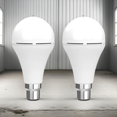 SACRO Emergency Bulb 12W Rechargeable LED Emergency Light_Pack of 2 DP79 4 hrs Bulb Emergency Light(White)
