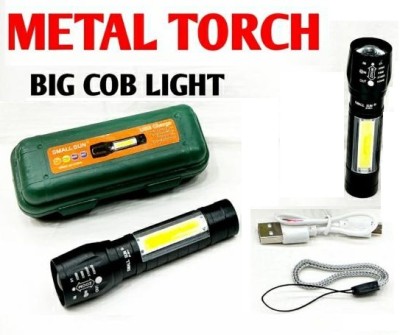 NKL Metal High quality LED Flashlight ,Super Bright ,Waterproof 3 Light Modes 01 6 hrs Torch Emergency Light(Black)