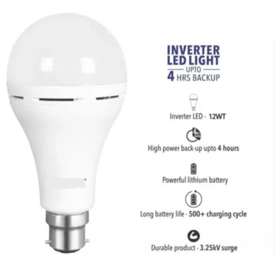 Gold Nation 12W INVERTER BULB WITH PACK OF 1 4 hrs Bulb Emergency Light(White)