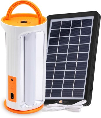 Make Ur Wish 3 Side Rechargeable Tube 90W Floor Home Lantern Lamp + Solar Panel(3W+9V) 8 hrs Lantern Emergency Light(Orange + Solar Panel)