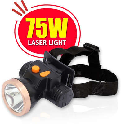 Pick Ur Needs Rechargeable Led Head Light Lithium Battery Torch(Black, 6 cm, Rechargeable)
