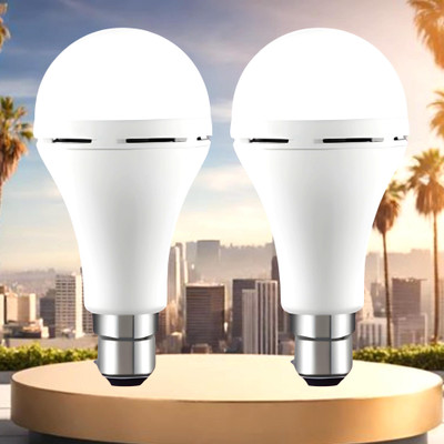 Clairbell Emergency 12W Inverter LED Bulb with 2000mAh Rechargeable Battery Pack of 2 I440 4 hrs Bulb Emergency Light(White)