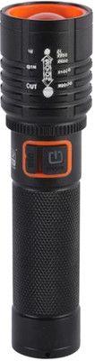 UNZAG Metal Torch Zoomable Led Metal Torch 5 Modes Flashlight,Ii1I 2 hrs Flood Lamp Emergency Light(Black)
