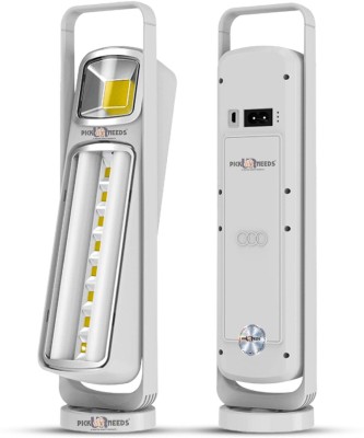 Pick Ur Needs Home Emergency LED Rechargeable 8 SMD+COB+2 Tube Floor Lantern Lamp With 8 hrs Lantern Emergency Light(White)