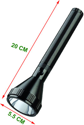 Benson New Rechargeable Good Quality LED 13W 800m Range Metal Body emergency torch 6 hrs Torch Emergency Light(Multicolor)
