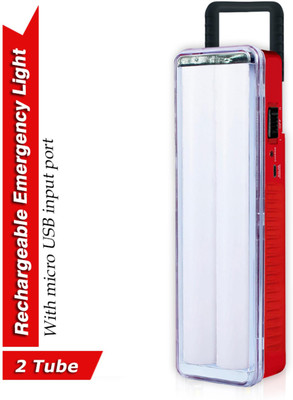 WOZIT Hi-Bright led Tube Light 2 Stage Lighting Mode with 2000mAh Battery 7 hrs Lantern Emergency Light(Red)