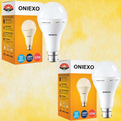 ONIEXO 12W Portable Rechargeable Emergency LED Bulb-D13 4 hrs Bulb Emergency Light(White)