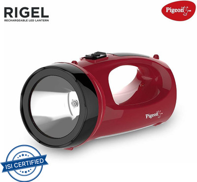 Pigeon Rigel 2 in 1 Desk and torch Emergency LED Lamp 4 hrs Lantern Emergency Light(Red)