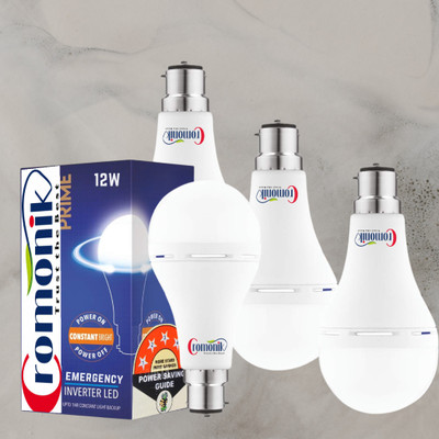 Cromonik (Pack of 4)-Advanced Technology 12W Rechargeable Bulb 4 hrs Bulb Emergency Light(White)