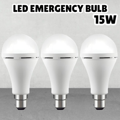 SACRO (Emergency Inverter Blub) charging 15W LED Bulb for Extended Lighting_Pack_3T11 4 hrs Bulb Emergency Light(White)