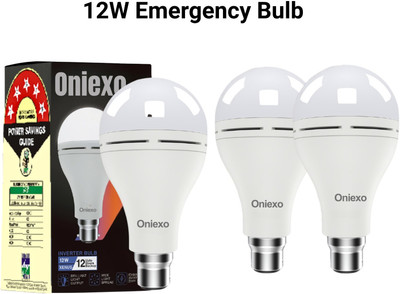 ONIEXO Pack of 3 Emergency Lights – Rechargeable, Bright & Durable 4 hrs Bulb Emergency Light(White)