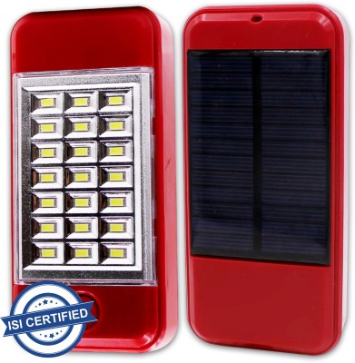 Pick Ur Needs Solar Power Bank Cum 21 Hi-Bright Led 6 hrs Lantern Emergency Light(Red)