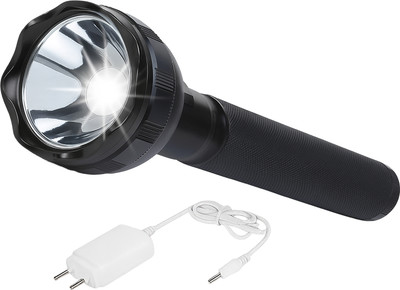 CICASTO High Lumen Torch with Rechargeable Power Supply Torch(Black, 20 cm, Rechargeable)