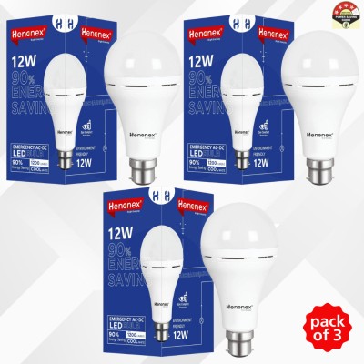 Henonex Emergency LED Charging Bulb-12W-38 4 hrs Bulb Emergency Light(White)