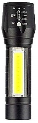 BSVR Metal High quality LED Flashlight ,Super Bright ,Waterproof 3 Light Modes 211 6 hrs Torch Emergency Light(Black)