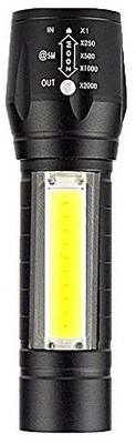 NKL High quality Metal LED COB light ,Super Bright ,Waterproof 3 Light Modes 809 Torch(Black, 4 cm, Rechargeable)
