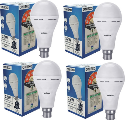 ONIEXO Automatic Charging 12W Emergency LED Bulb-025 4 hrs Bulb Emergency Light(White)