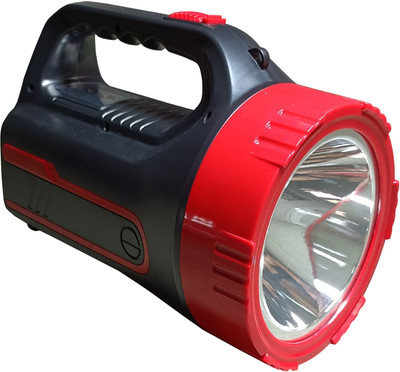 MitSales 1.5 Km Long Range Torch With 100 W Laser Light,Strong ABS Plastic Body 10 hrs Torch Emergency Light(Red & Black)