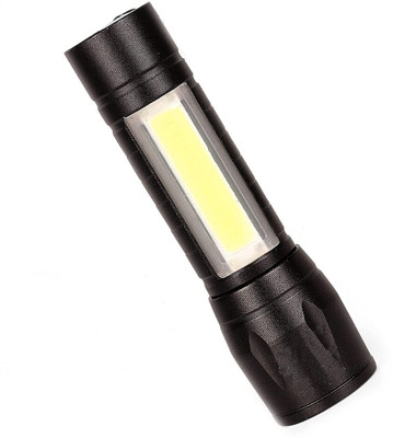 GALLAXY Small Sun Super Bright Flashlight LED Rechargeable Torch 2 hrs Torch Emergency Light(Black)