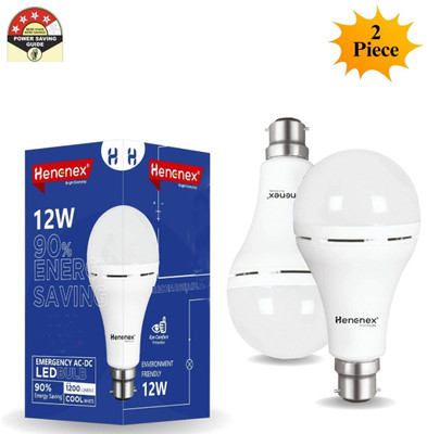 Henonex Charging Emergency Bulb-12W-37 4 hrs Bulb Emergency Light(White)