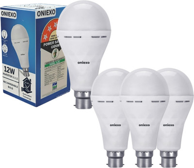 ONIEXO Automatic Charging 12W Emergency LED Bulb-003 4 hrs Bulb Emergency Light(White)