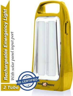 Pick Ur Needs Rechargeable Home Emergency Light Portable Bright 2 Tube LED Lamp 8 hrs Lantern Emergency Light(Yellow)