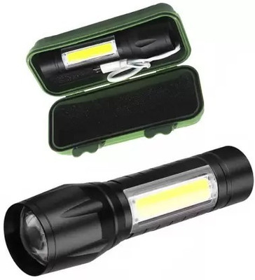 NPU High quality Metal LED Light, Super Bright, Waterproof 3 Light Modes_NP304 Torch(Black, 5 cm, Rechargeable)