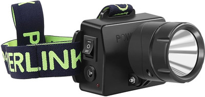 Powerlink NIGHTER Rechargeable LED Head-lamp Head-Mount Head Light For Cycling, Trekking 6 hrs Torch Emergency Light(Black)