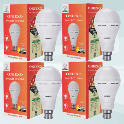 ONIEXO Rechargeable 12W LED Emergency Light Bulb for Power Outages-0A20 4 hrs Bulb Emergency Light(White)